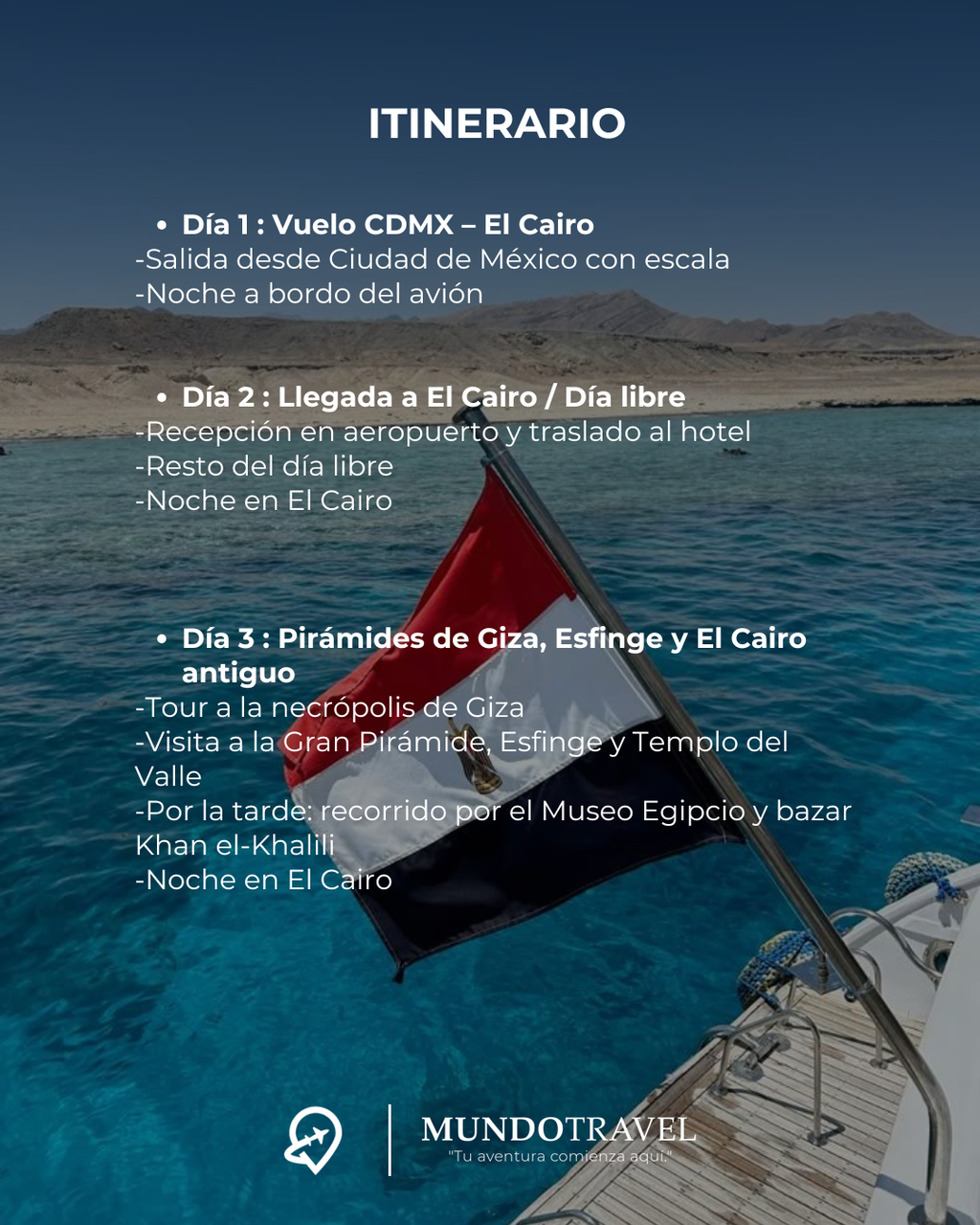 ¡Descubre Egipto en 2026 con Mundo Travel!