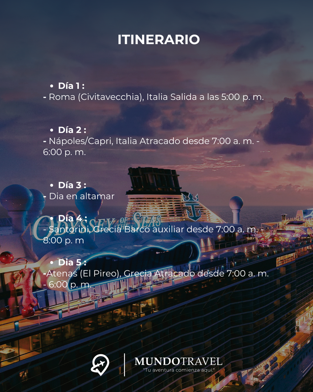 ¡Zarpa hacia el viaje de tus sueños!