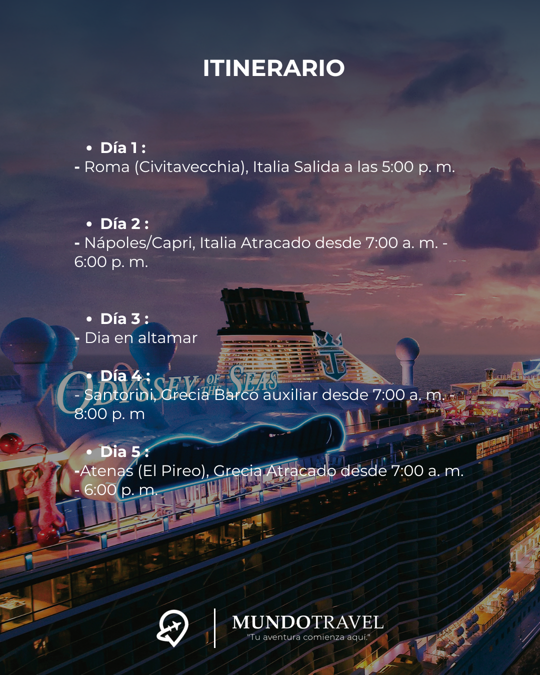 ¡Zarpa hacia el viaje de tus sueños!