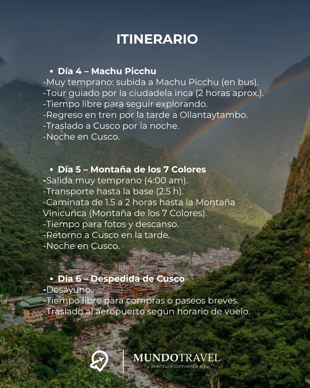 ¡Visita Perú con Mundo Travel!
